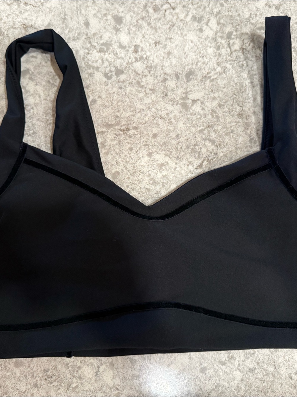 Abercrombie & Fitch Black Seam-Accent Sports Bralette
